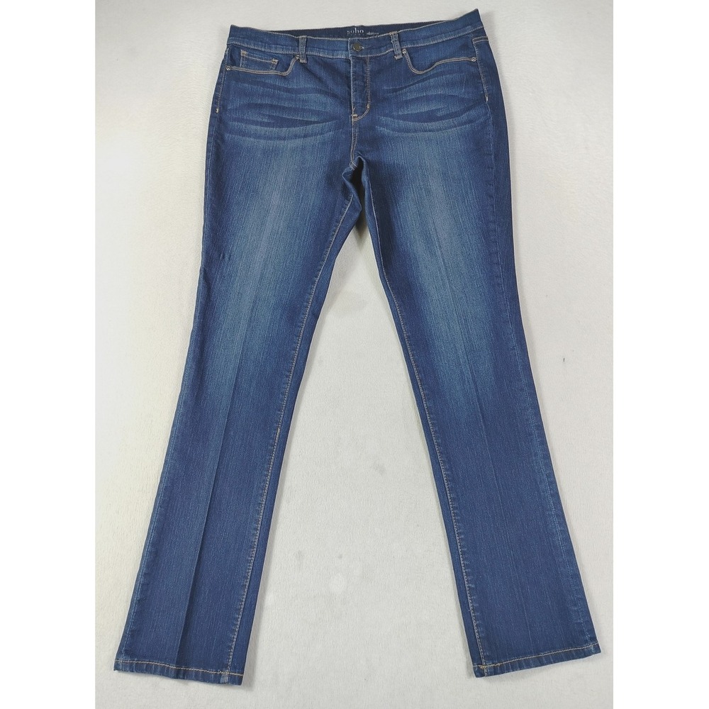 New York & Company Soho Jeans Womens 18 Blue Medium Wash Mid Rise Skinny Denim
